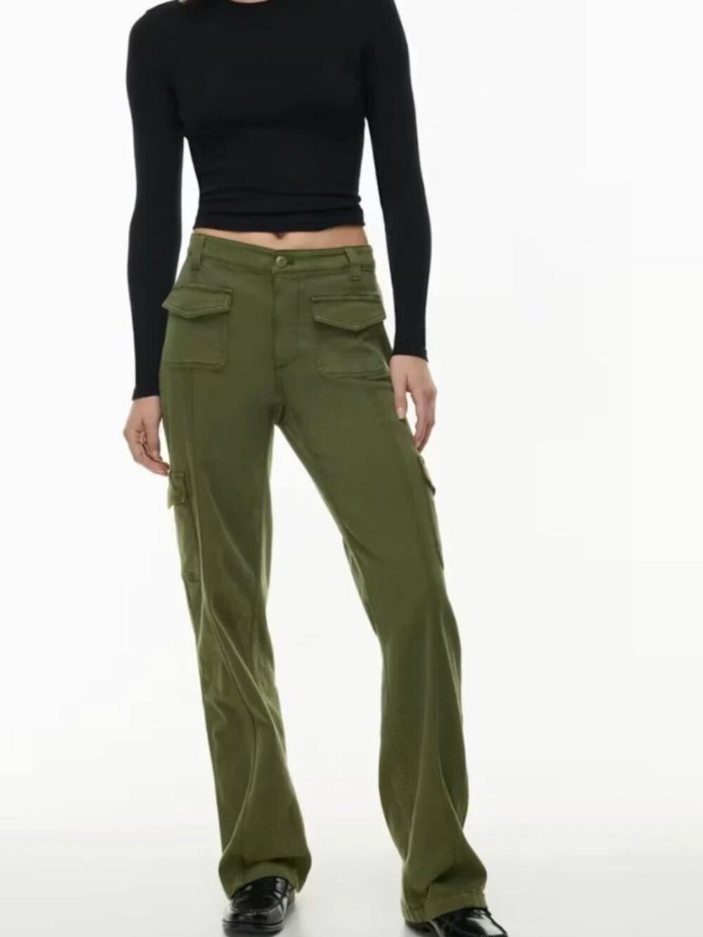 TNA Relay Cargo Pant Olive Green Size 8